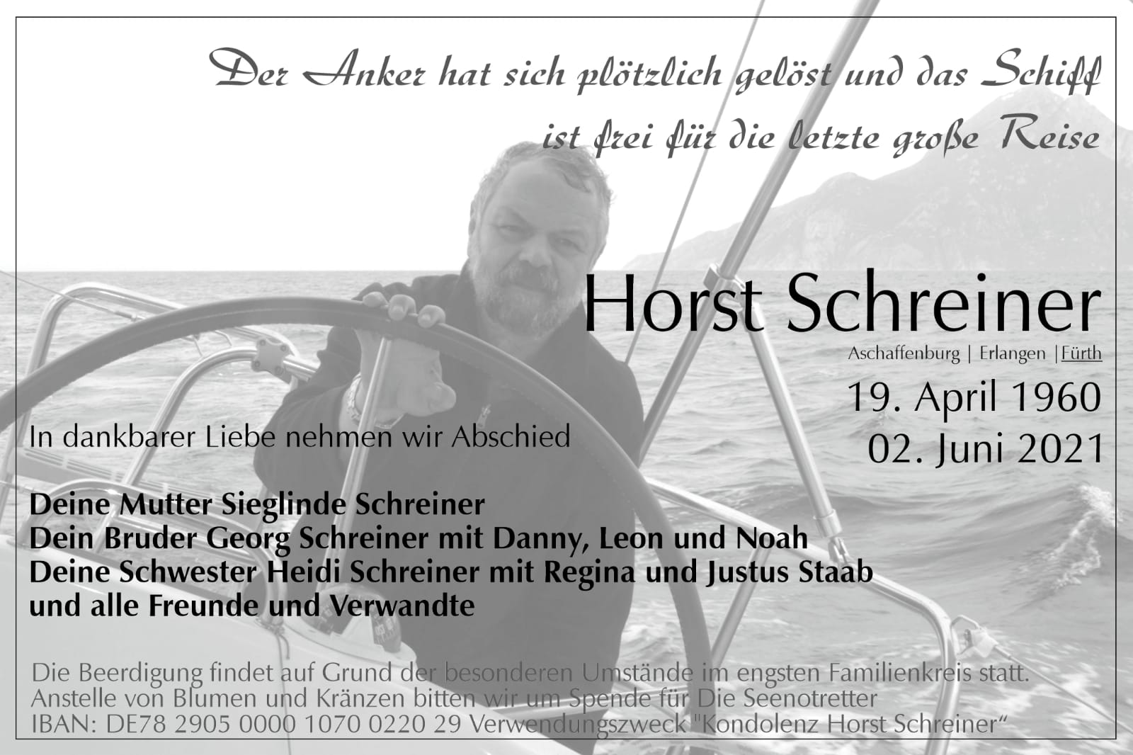 Traueranzeige Horst